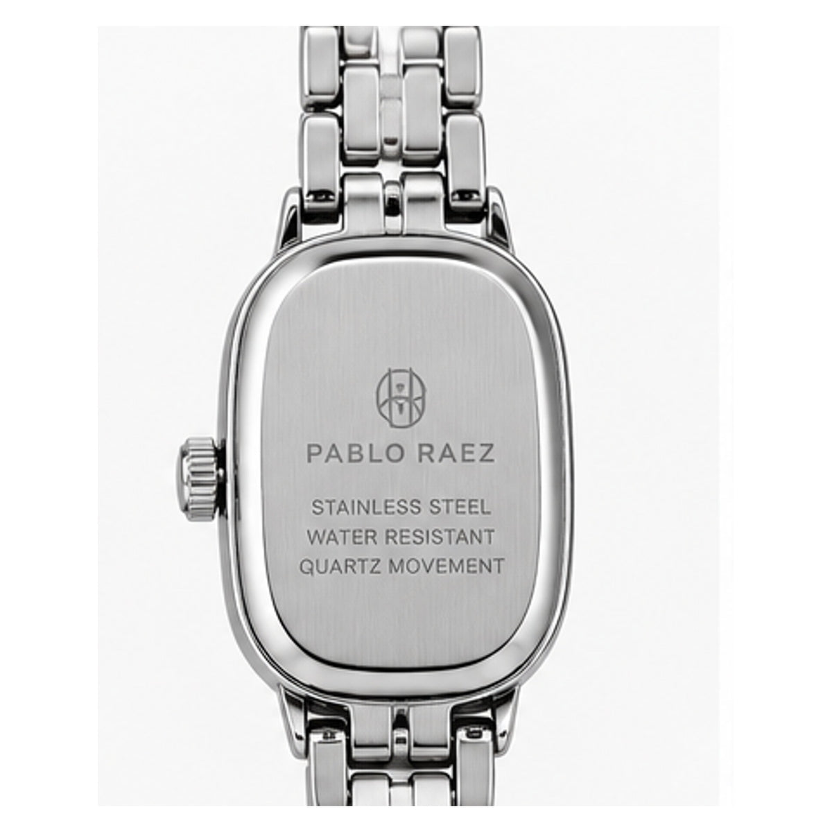 Reloj femenino plateado con esfera ovalada