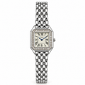 Reloj de cuarzo plateado con strass